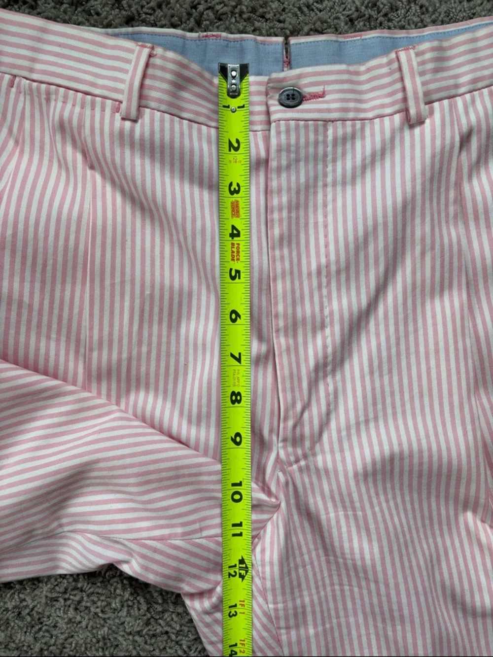 Pescarolo pleated seersucker trousers in pink and white